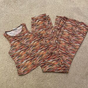 Fashion Nova Colorful Knit Tank and Pants Set